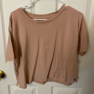 Dusty pink crop t-shirt from Madewell